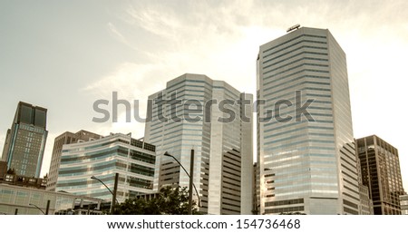 Skyscrapers of Montreal, Quebec.