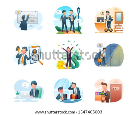 Business Illustration Background Element Collection