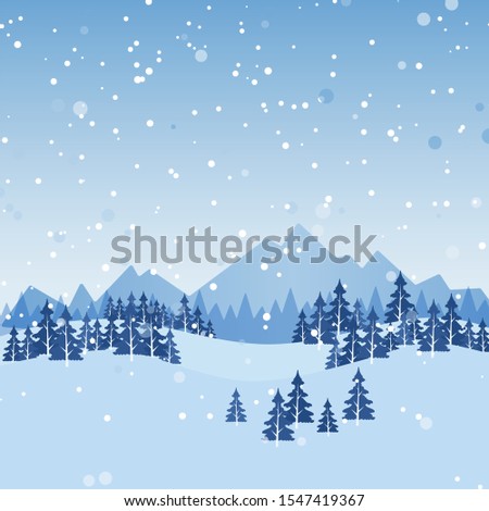 New Year and Christmas card from two-color snowflakes of blue and gray on a white background. Vector illustration