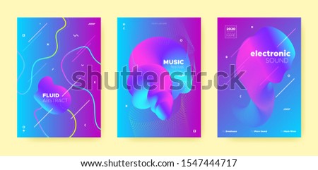 Purple House Music Poster. Abstract Gradient Shape. Night Club Flyer. Dj Invitation. Neon Techno Music Poster. Pink Wave Gradient Blend. Disco Club Flyer. Dj Party. Electro Music Poster.