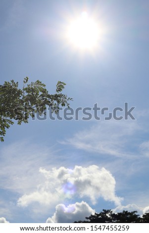 blue sky background nature sun