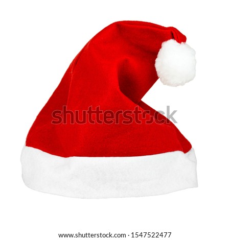 Traditional red Santa Claus hat 