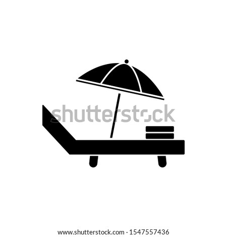 Beach umbrella linear icon. Thin line illustration. Contour symbol. Vector isolated outline drawing