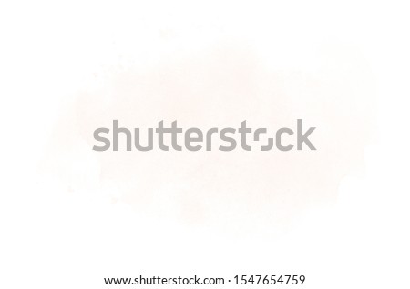 Abstract watercolor background image with a liquid splatter of aquarelle paint, isolated on white. Orange tones