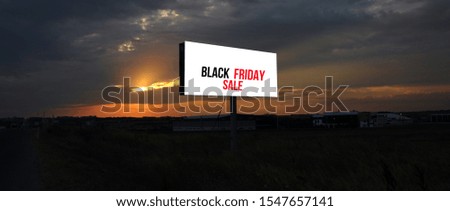Black Friday sale shopping banner. Special day mockup.Advertising board mockup.Black and red color