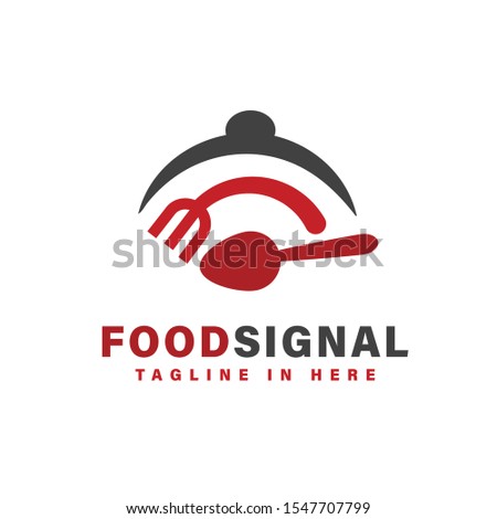 creative Food signal logo design inspiration