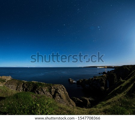 view of sea against night sky