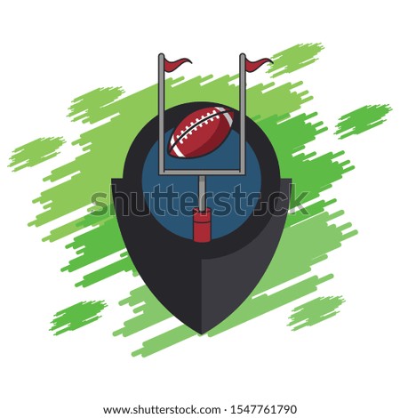 american football sport balloon in arch vector illustration design