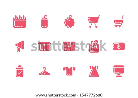 bundle of electronic commerce with icons set vector illustration design