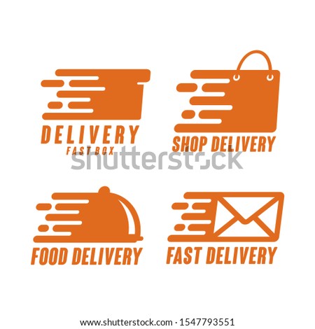 Fast Delivery Food shop Vector Logos