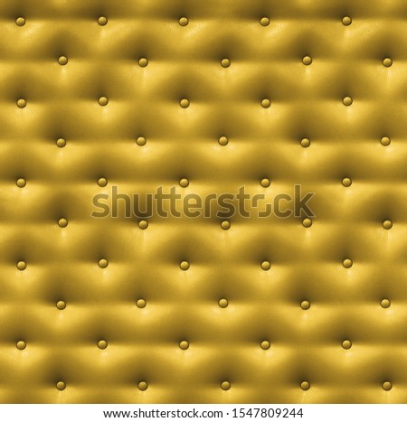 Yellow leather seamless pattern with buttons
