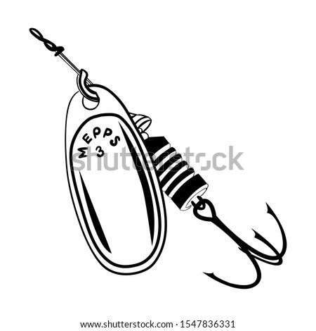 Vector illustration of fishing bait isolated on white background. Fish lure.