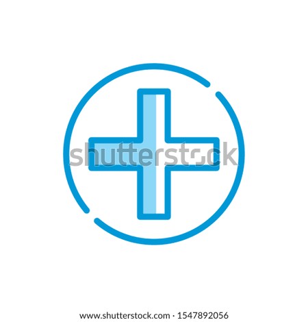 Cross icon design, Medical health care hospital emergency aid clinic and medication Vector illustration