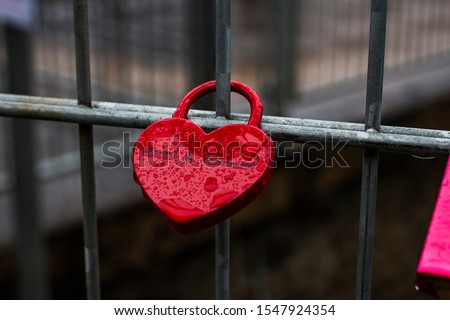 red heart love padlock - symbol of love