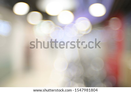 Abstract bokeh lights in the building