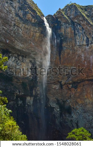 Third big highest waterfall in Brazil with 272 meters. This waterfall call Cachoerira do Tabuleiro and your wall formed a big heart. This is a important tourist destination in state of Minas Gerais.