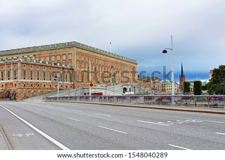 View of Stockholm Royal Palace in the Old Town (Gamla Stan), Sweden