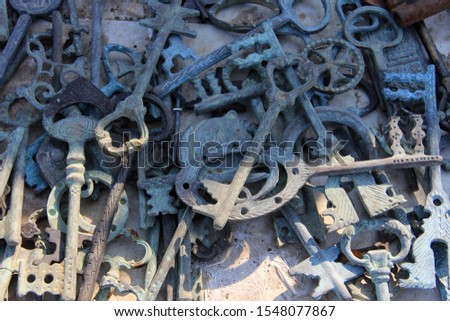 old and rusty big key