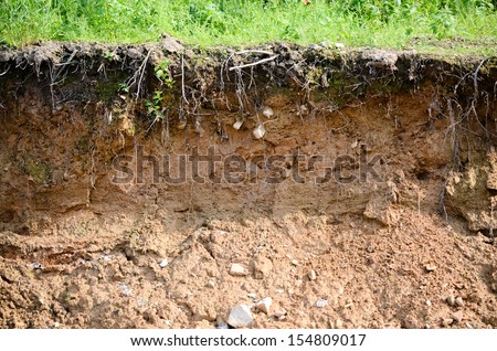 cut of soil Royalty-Free Stock Photo #154809017