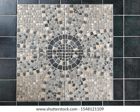 Background surface of Mosaic tiles with squares pattern
