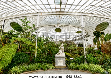 inside Kibble Palace, Glasgow Botanical Gardens, Scotland, UK
