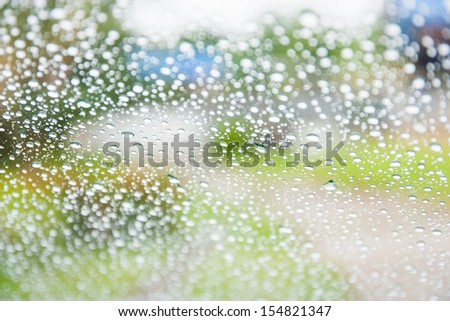 raindrop on a car wildshield