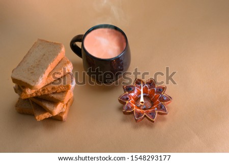 Tea rusk and lamp picture