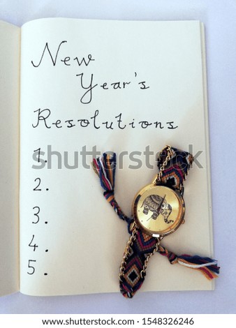 Background of New Year's Resolutions.