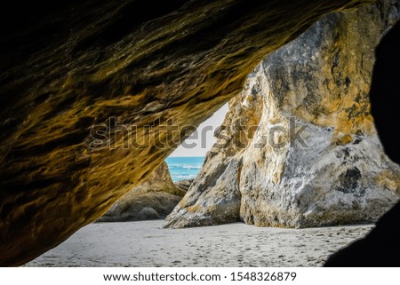 Beach Caves at Breathtaking Hug Pt, On Oregon Coast.