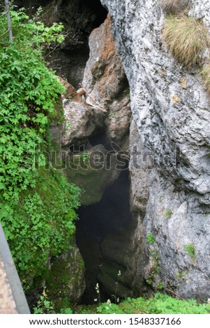 Devil's Throat Cave in Bulgaria Royalty-Free Stock Photo #1548337166