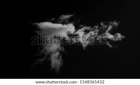 White smoke isolated on a black background