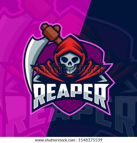 reaper mascot esport logo design