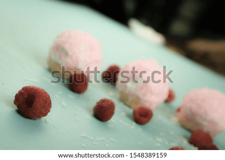 delicious colored cookies with chocolate chips