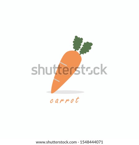 Simple carrot vector isolated in white color