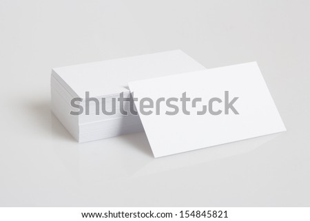 Stack Of Blank White Businesscards Royalty-Free Stock Photo #154845821
