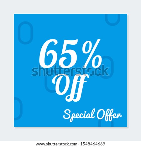 Discount banner template illustration. Editable Social media banner. Social media post with blue color concept and abstract line shape. Suitable for food and product promotion. 