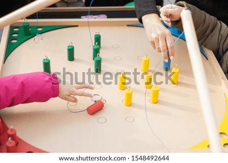 children's Board game, challenge concept.the background of children's entertainment