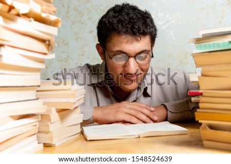 Arabic Boy studying at home