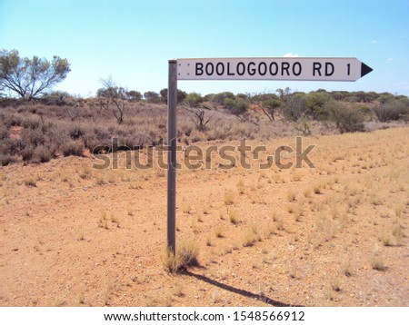 Boologooro road sign - Western Australia