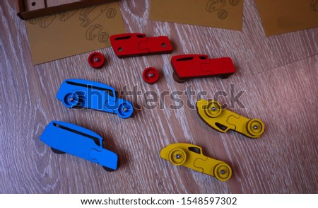 Small toy, colorful toy cars for children
