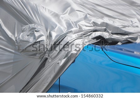 silver cover car  Royalty-Free Stock Photo #154860332