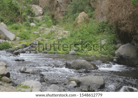 big rocks on the river