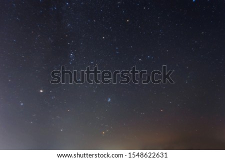 night starry sky with milky way, outdoor sky background
