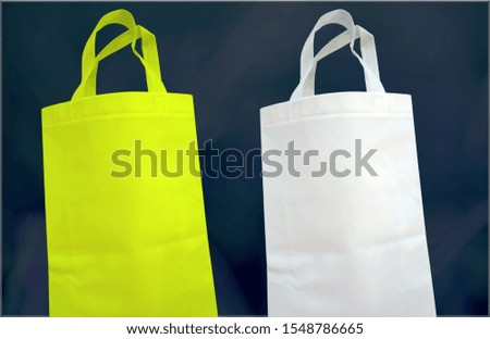 white and yellow color Non Woven Eco Friendly Bag for Shopping