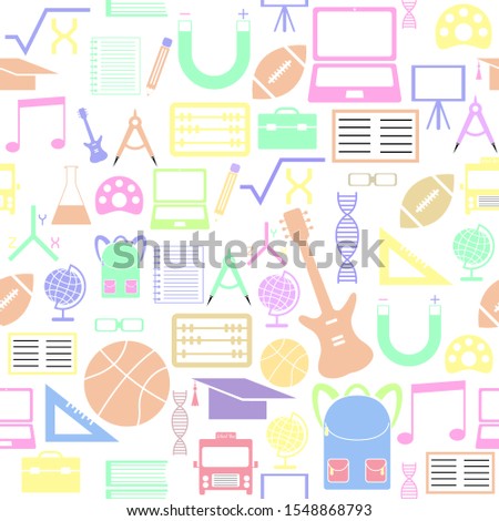 education seamless pattern background icon.
