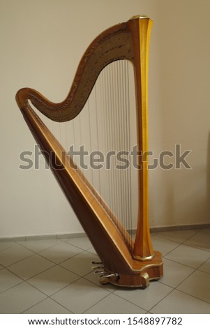  stringed musical instrument, number of individual strings running at an angle to its soundboard Royalty-Free Stock Photo #1548897782