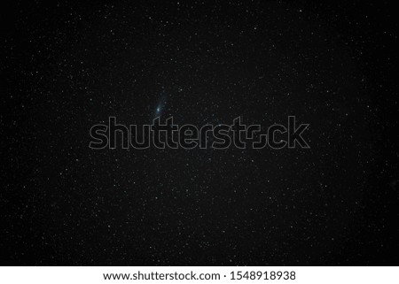 Galaxy Andromeda and the constellation Andromeda in the night sky.