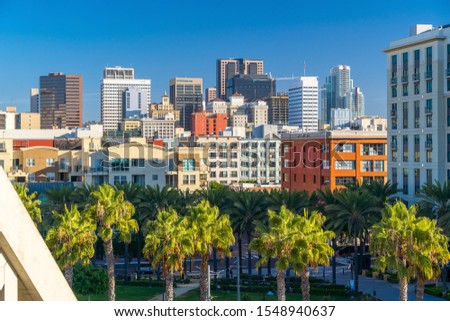 Downtown San Diego skyline in California USA
