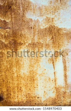 textured rough old sheet of metal painted with splashes rusted grunge background