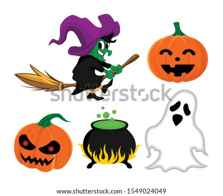 Set of Halloween characters, very suitable for party decoration and sticker